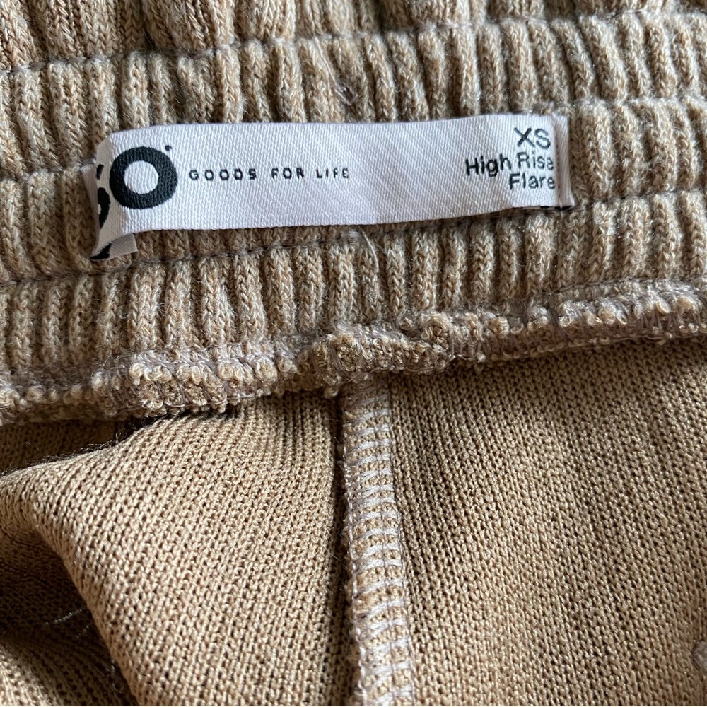 SO High Rise Flare Brown Tan Ribbed Lounge Pants Sz XS Hippie Boho Athleisure - Picture 6 of 10